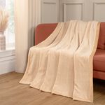 NICOLE DAY HERRINGBONE ALMOND 150x200cm Throw
