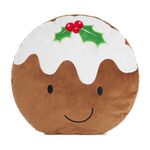 Christmas Pudding Cushion 38cm - Brown