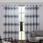 OMBRE BANDS SILVER 66x72 Curtain