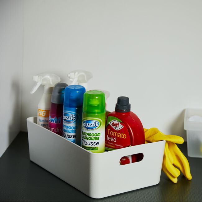 Studio 2 Etched Light Grey 17.01 Storage Basket