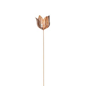 Patina Metal Tulip Garden Stake