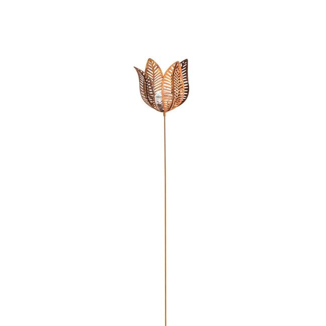 Patina Metal Tulip Garden Stake