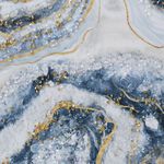 Blue Waves Jewelled Wall Art 46.5cm x 46.5cm