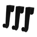 Skinny Velvet 3Pk Black Overdoor Hooks