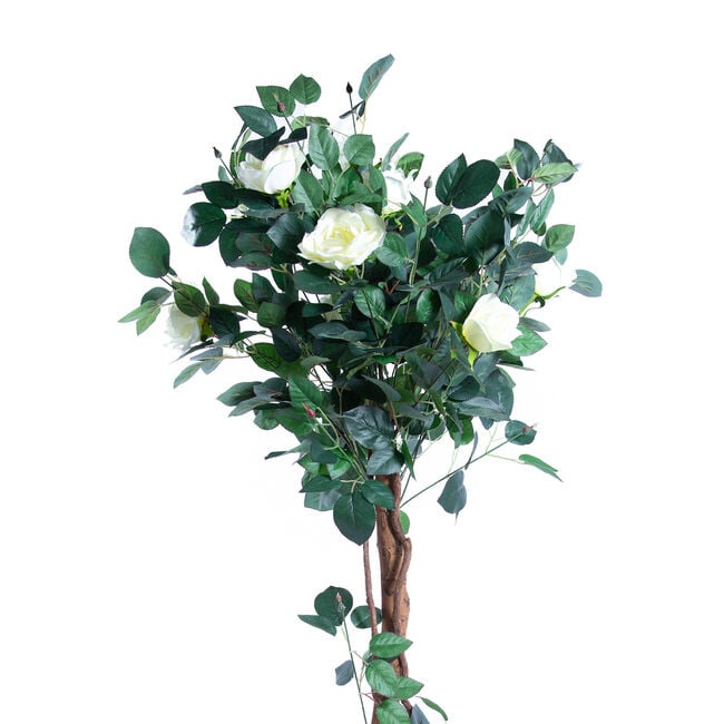Artificial White Rose Tree 1.2m