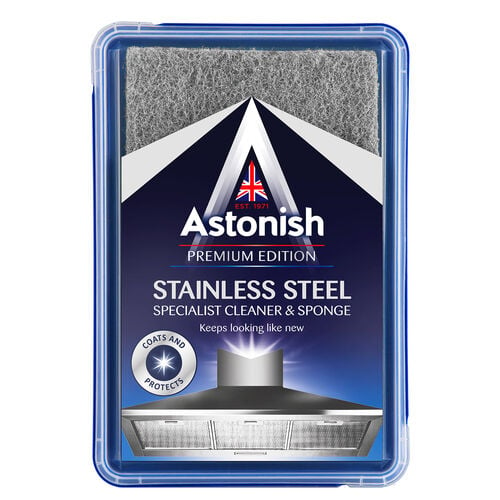 Astonish Premium Stainless Steel Cleaner & Sponge 