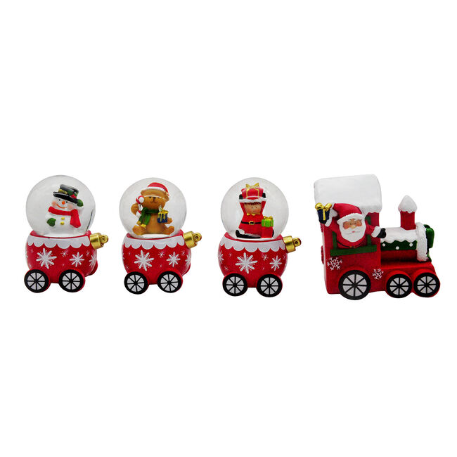 Christmas Train Snow Globe Set