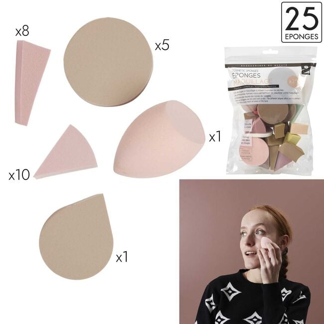 Cosmetic Club 25PK Make-Up Sponges