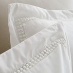 BIANCA SINGLE DUVET COVER Oxford Lace Trim White