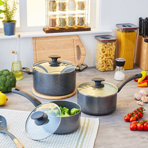 Tower Cerastone Marble 3 Piece Cookware Set