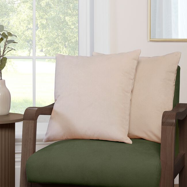 Velvet Natural Cushion Covers 2 Pack - 45 x 45cm