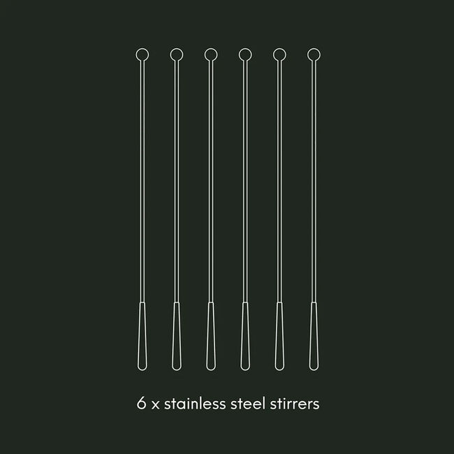 Viners Barware 6 Cocktail Stirrers 