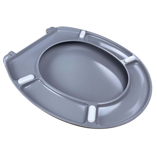 Slow Close Grey Toilet Seat