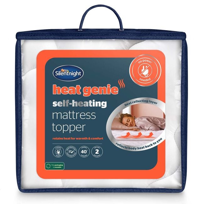 SILENTNIGHT HEAT GENIE SELF HEATING SINGLE Mattress Topper 