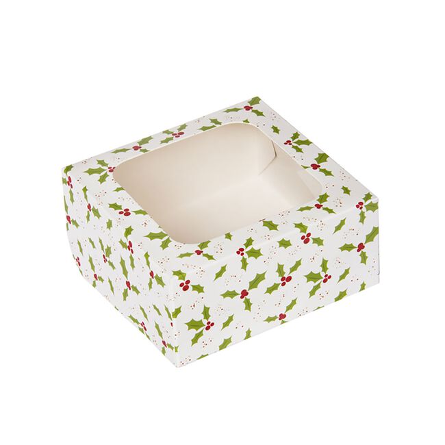 Holly Square 2 Treat Boxes with Window