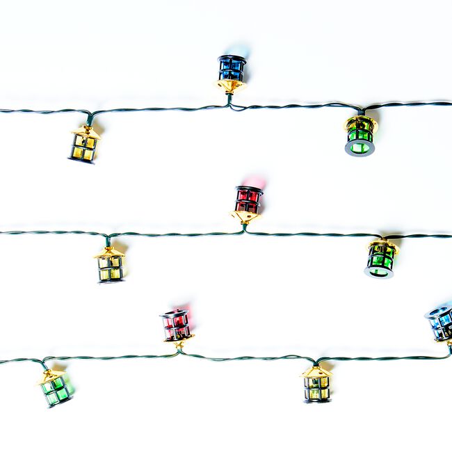 20 Multicolour Lantern String Lights