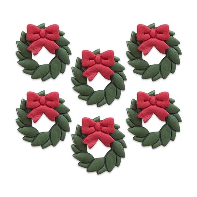 Christmas Wreath Sugar Toppers