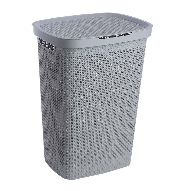 57L Grey Laundry Hamper