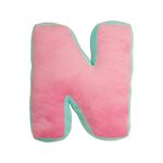 LETTER N Cushion Pink/Duck Egg