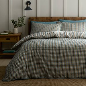 DOUBLE DUVET COVER Appletree Micro Check Olive/Natural
