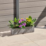 PORTO Small Dark Grey Marble Pot