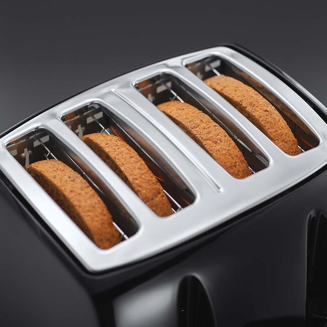 Russell Hobbs Textures 4 Slice Toaster - Black