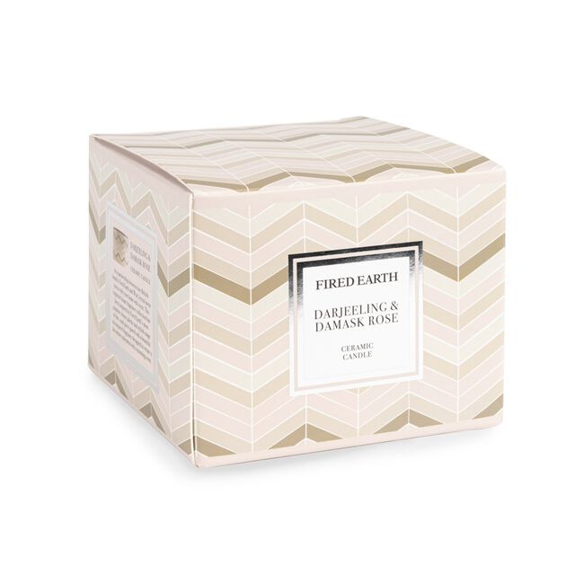 Fired Earth Darjeeling & Damask Rose Large Candle