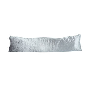 Velvet Crush Draught Excluder Silver 22 x 90cm