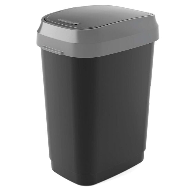 Kis Dual 25L Grey/Black Swing Bin