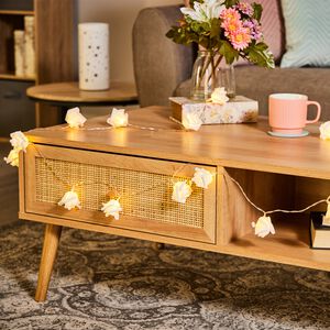 20 Warm White LED Rose String Lights