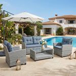Tuscana Rattan Sofa Set 4 Piece