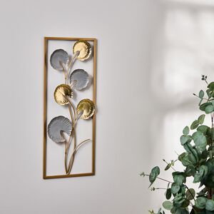 Lily Pad Metal Wall Art 20.3cm x 50.2cm