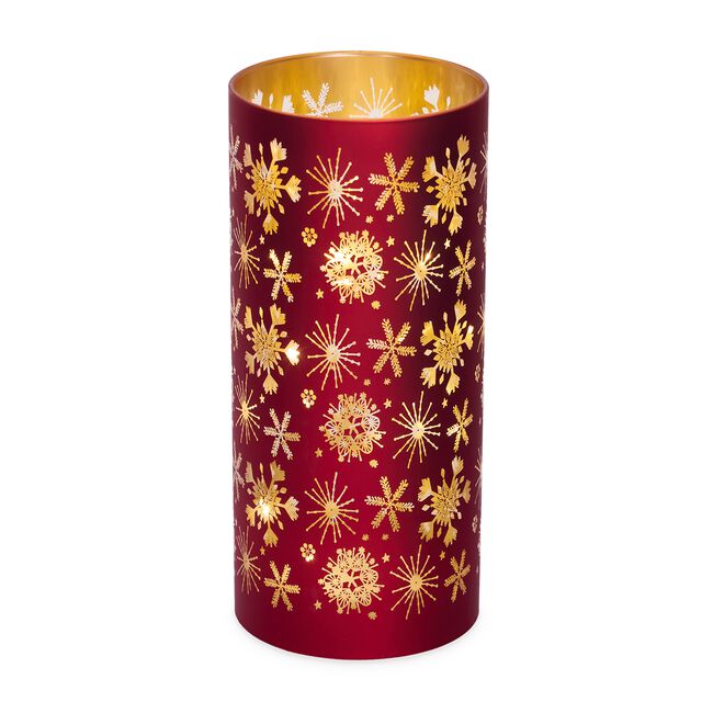 Cashel Living LED Snowflake Red Large Cylinder