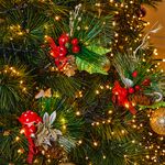 Christmas Berry & Bow Picks 3 Pack