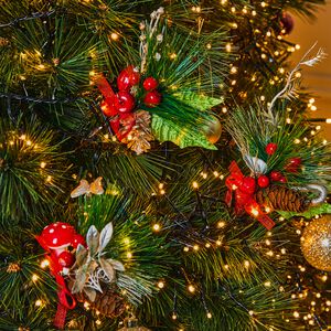 Christmas Berry & Bow Picks 3 Pack