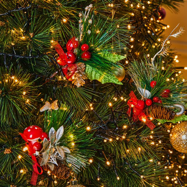 Christmas Berry & Bow Picks 3 Pack