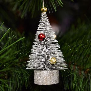 Beaded Glitter Christmas Tree Ornament