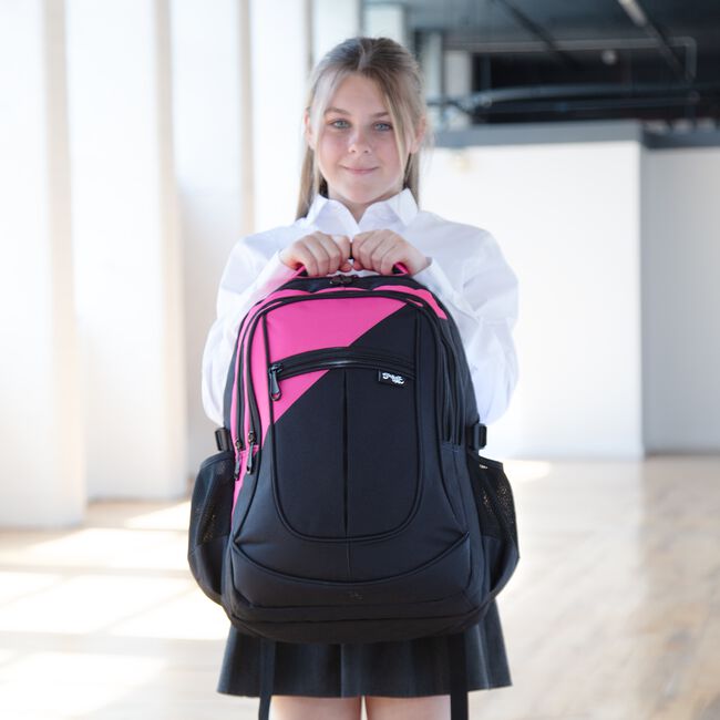 Streetsac Semi Plain Pink School Bag