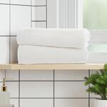 DEYONGS ROMEO 450GSM QUIK DRY WHITE 2PK Facecloth