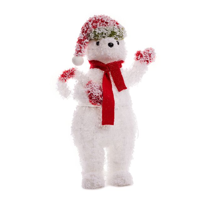 70cm Light Up Snowy Polar Bear