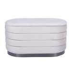Oval Velvet Ottoman - Large