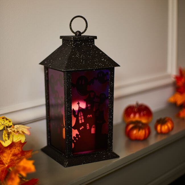 Halloween Lantern with Flameless Candle