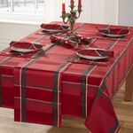 PLAID DAMASK RED 178x365cm Table Cloth