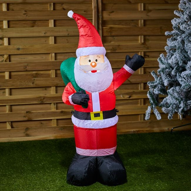 1.2M Inflatable Santa with Gift Sack