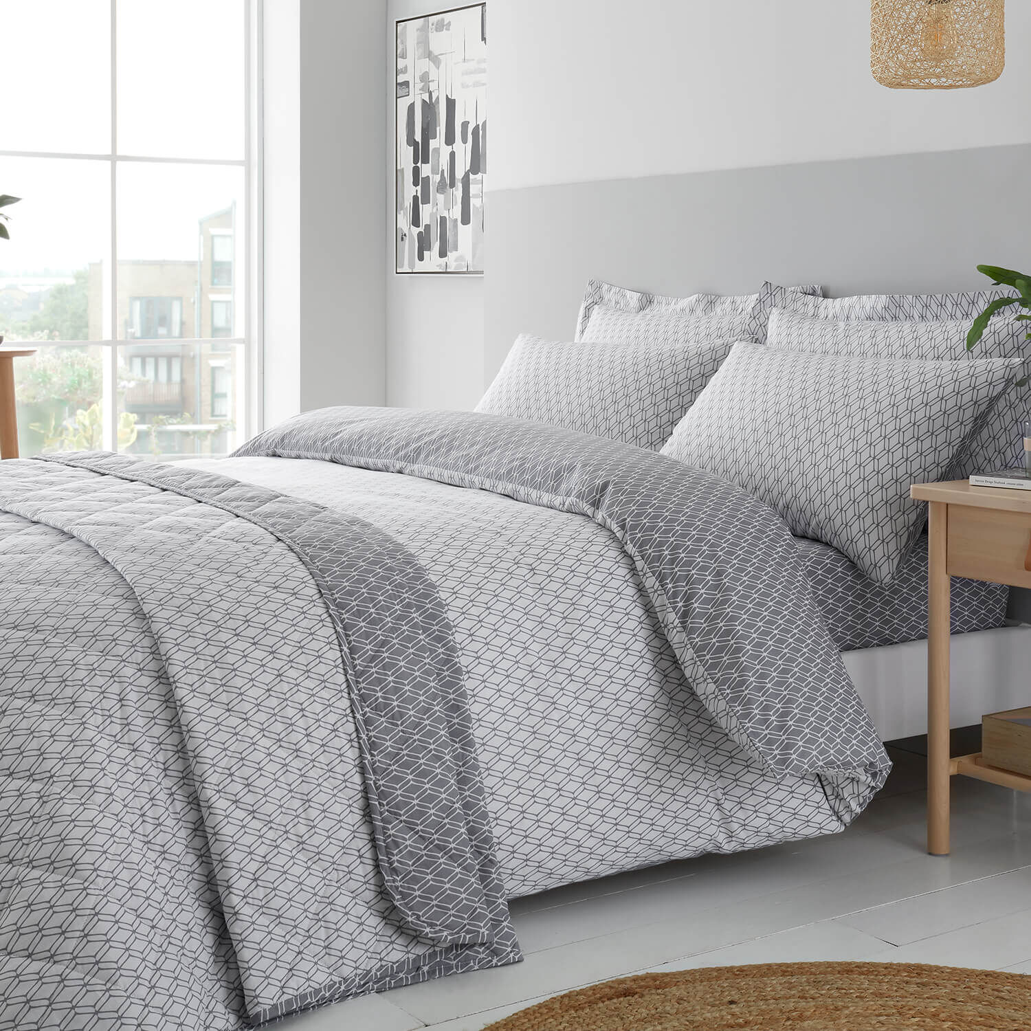 Cody Duvet Cover Home More, Grey Super King Bed Linen