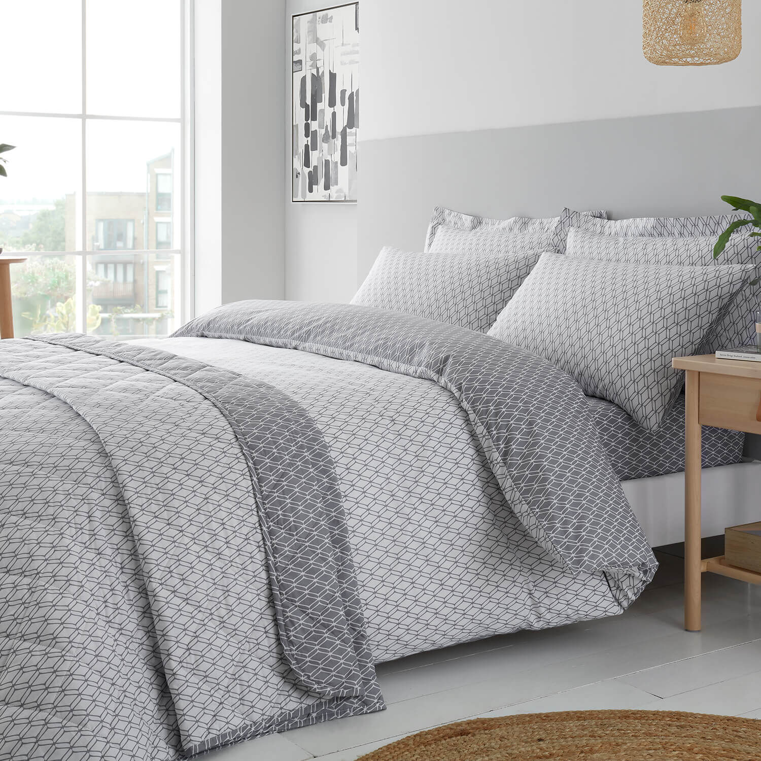 Cody Duvet Cover Home More Cody Duvet Cover Home More, Grey Super King Bed Linen