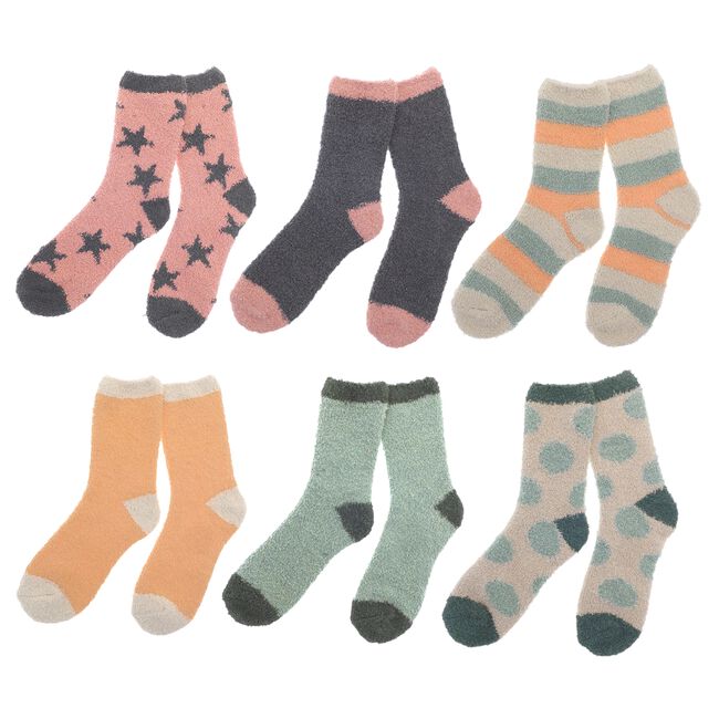 Country Club Fluffy Socks 2Pk - Assorted