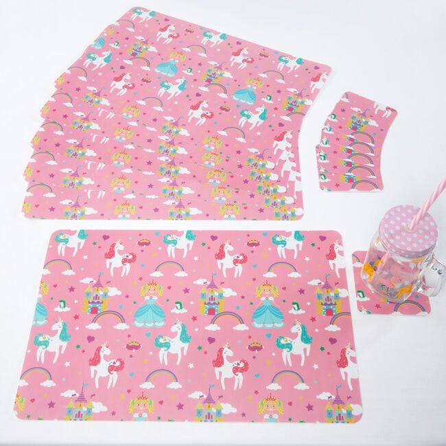 Rainbow Kingdom 6 Pack Placemats & Coasters