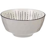 Siaki Cream & Black Printed Snack Bowl