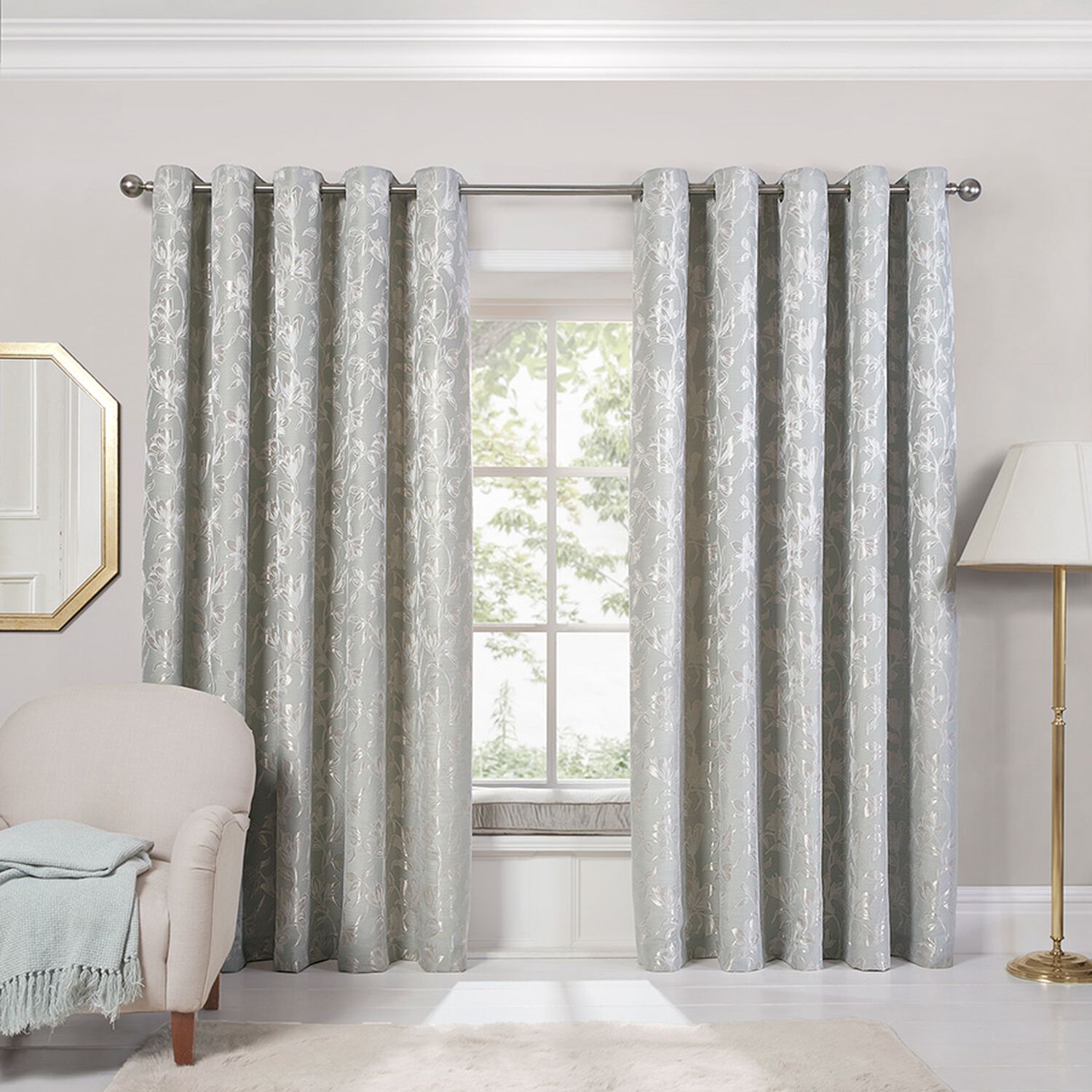 Floral Jacquard Curtain - Home Store + More